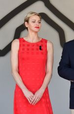 PRINCESS CHARLENE at Podium Ceremony of 75th Monaco F1 Grand Prix in Monte Carlo 05/28/2017