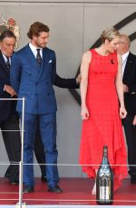 PRINCESS CHARLENE at Podium Ceremony of 75th Monaco F1 Grand Prix in Monte Carlo 05/28/2017