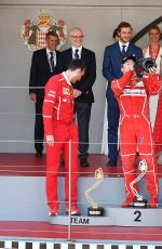 PRINCESS CHARLENE at Podium Ceremony of 75th Monaco F1 Grand Prix in Monte Carlo 05/28/2017