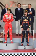 PRINCESS CHARLENE at Podium Ceremony of 75th Monaco F1 Grand Prix in Monte Carlo 05/28/2017