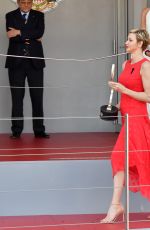 PRINCESS CHARLENE at Podium Ceremony of 75th Monaco F1 Grand Prix in Monte Carlo 05/28/2017