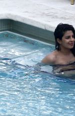 PRIYANKA CHOPRA in Bikini at Her Hotel Pool in Miami 05/12/2017