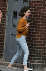 RACHEL BROSNAHAN on the Set of The Marvelous Mrs. Maisel in New York 05/24/2017