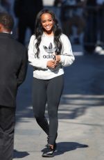 RACHEL LINDSAY Arrives at Jimmy Kimmel Live in Hollywood 05/22/2017