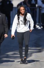 RACHEL LINDSAY Arrives at Jimmy Kimmel Live in Hollywood 05/22/2017