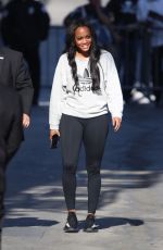 RACHEL LINDSAY Arrives at Jimmy Kimmel Live in Hollywood 05/22/2017