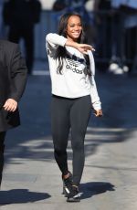 RACHEL LINDSAY Arrives at Jimmy Kimmel Live in Hollywood 05/22/2017