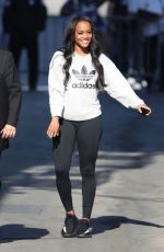 RACHEL LINDSAY Arrives at Jimmy Kimmel Live in Hollywood 05/22/2017