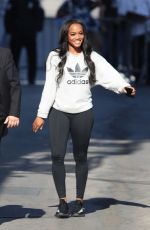 RACHEL LINDSAY Arrives at Jimmy Kimmel Live in Hollywood 05/22/2017
