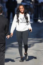RACHEL LINDSAY Arrives at Jimmy Kimmel Live in Hollywood 05/22/2017