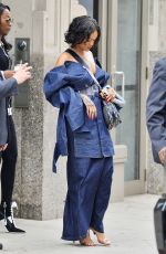 RIHANNA Leaves Her Apartment in New York 05/23/2017
