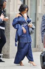 RIHANNA Leaves Her Apartment in New York 05/23/2017