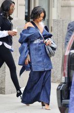 RIHANNA Leaves Her Apartment in New York 05/23/2017