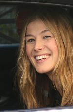 ROSAMUND PIKE Arrives at Le Quotidien TV Show in Paris 05/09/2017