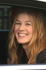 ROSAMUND PIKE Arrives at Le Quotidien TV Show in Paris 05/09/2017