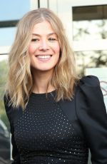 ROSAMUND PIKE Arrives at Le Quotidien TV Show in Paris 05/09/2017