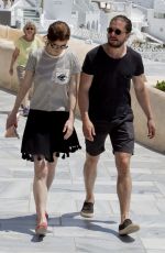 ROSE LESLIE and Kit Harington Out in Santorini 05/06/2017