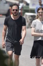 ROSE LESLIE and Kit Harington Out in Santorini 05/06/2017