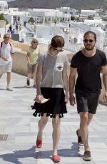 ROSE LESLIE and Kit Harington Out in Santorini 05/06/2017