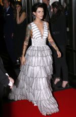 RUBY ROSE on Her Way to MET Gala in New York 05/01/2017
