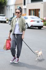 RUMER WILLIS Takes Her Dog Out in Los Angeles 05/08/2017