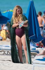 SASHA PIETERSE in Swimsuit at a Beach in Miami 05/09/2017