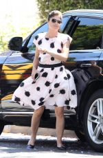 SELMA BLAIR in Polka Dot Dress Out in Los Angeles 05/20/2017
