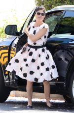 SELMA BLAIR in Polka Dot Dress Out in Los Angeles 05/20/2017
