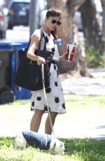 SELMA BLAIR in Polka Dot Dress Out in Los Angeles 05/20/2017