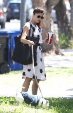 SELMA BLAIR in Polka Dot Dress Out in Los Angeles 05/20/2017