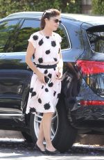 SELMA BLAIR in Polka Dot Dress Out in Los Angeles 05/20/2017
