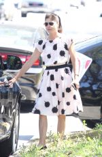 SELMA BLAIR in Polka Dot Dress Out in Los Angeles 05/20/2017