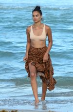 SHANINA SHAIK in Bikini Top at a Beach in Miami 04/30/2017