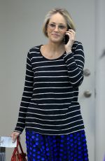 SHARON STONE at a Mani-pedi Salon in Beverly Hills 05/17/2017