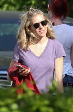 SIENNA MILLER Arrives at the Set of The Burning Woman in Canton 05/16/2017