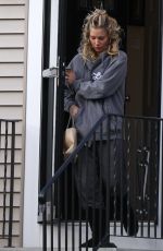SIENNA MILLER on the Set of The Burning Woman in Brockton 05/08/2017