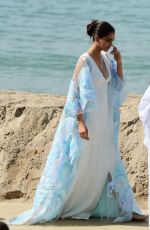 SONAM KAPOOR on the Set of a Photoshoot at a Beach in Cannes 05/22/2017