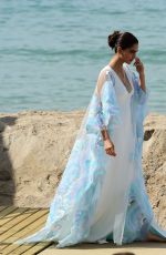 SONAM KAPOOR on the Set of a Photoshoot at a Beach in Cannes 05/22/2017