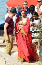 SONAM KAPOOR on the Set of a Photoshoot at a Beach in Cannes 05/22/2017