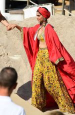 SONAM KAPOOR on the Set of a Photoshoot at a Beach in Cannes 05/22/2017