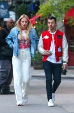 SOPHIE TURNER and Joe Jonas Out for Evening Walk in New York 05/09/2017