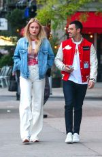 SOPHIE TURNER and Joe Jonas Out for Evening Walk in New York 05/09/2017