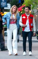 SOPHIE TURNER and Joe Jonas Out for Evening Walk in New York 05/09/2017