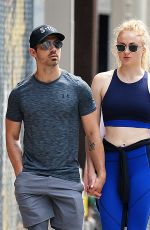 SOPHIE TURNER and Joe Jonas Out for Lunch in New York 04/30/2017