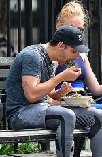SOPHIE TURNER and Joe Jonas Out for Lunch in New York 04/30/2017