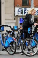 SOPHIE TURNER and Joe Jonas Out Riding Bitibikes in New York 05/07/2017