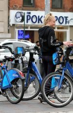 SOPHIE TURNER and Joe Jonas Out Riding Bitibikes in New York 05/07/2017