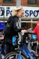 SOPHIE TURNER and Joe Jonas Out Riding Bitibikes in New York 05/07/2017