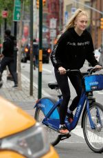 SOPHIE TURNER and Joe Jonas Out Riding Bitibikes in New York 05/07/2017