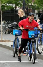 SOPHIE TURNER and Joe Jonas Out Riding Bitibikes in New York 05/07/2017